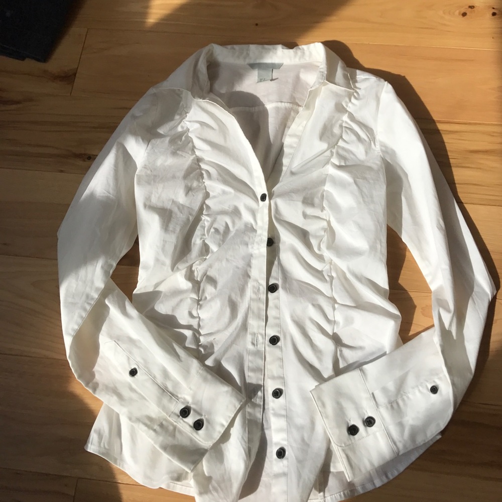 Women's white dress shirt