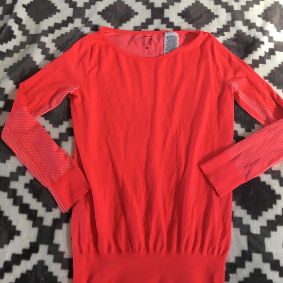 Nike Tops - Nike long sleeve bright coral