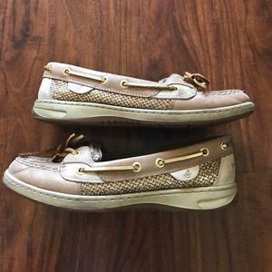 Gold Sperry Top-Siders, size 7.5