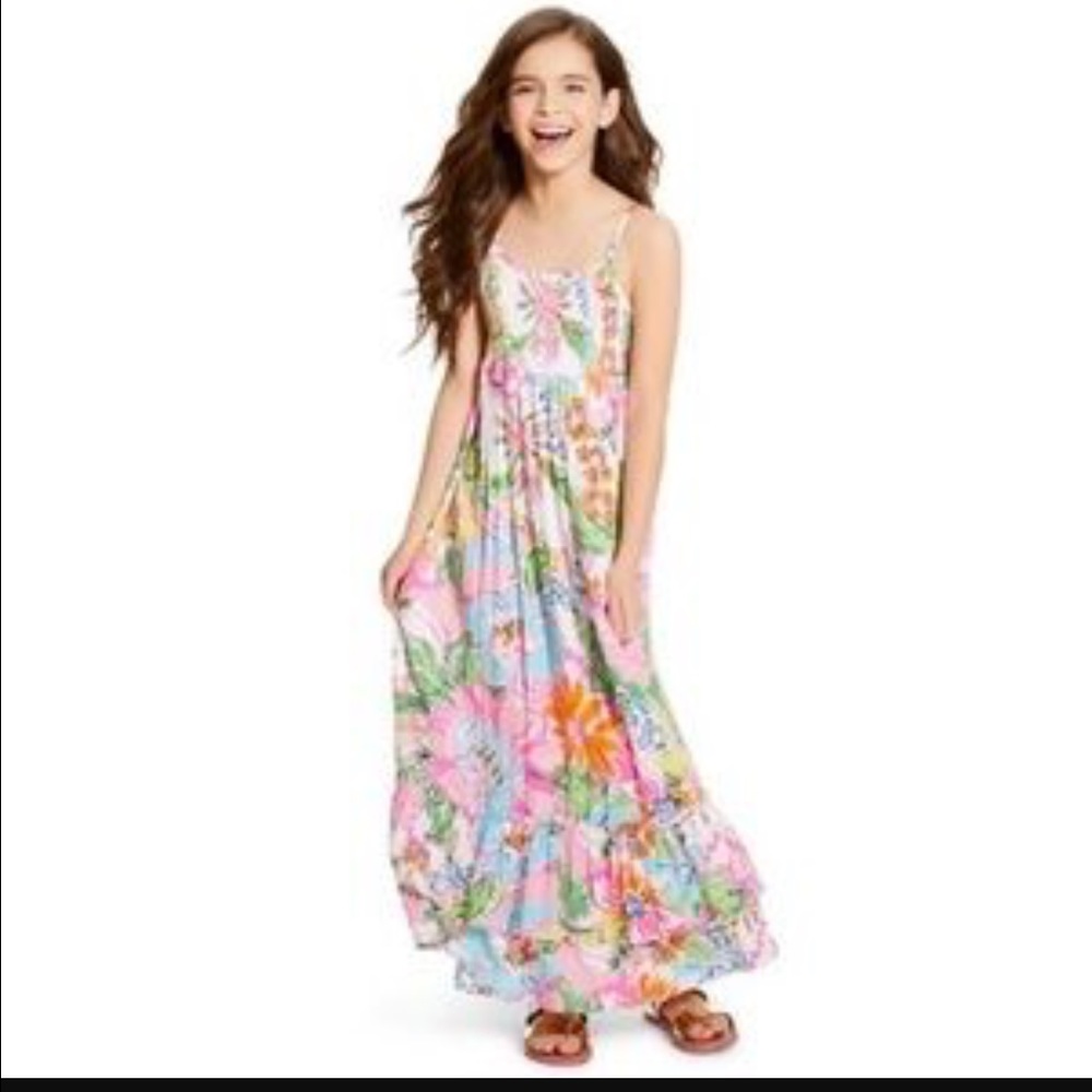 Lilly Pulitzer long nosey posey maxi dress L 10/12