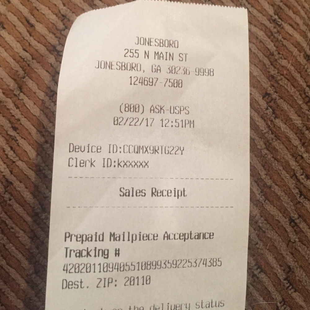 TRACKING INFO FOR TRADE!!