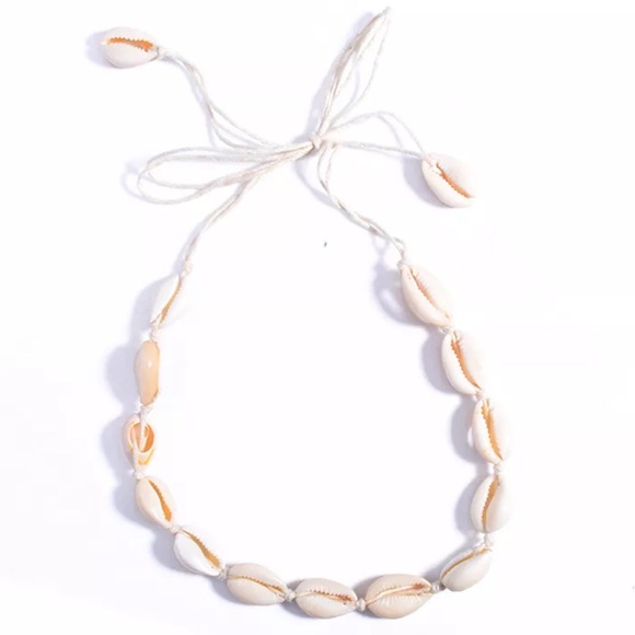 New| SEASHELL SELF TIE NECKLACE - Picture 2 of 2