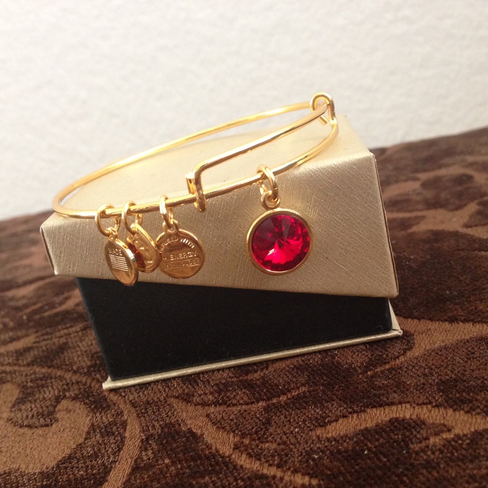 Alex & Ani January Swarovski Crystal Charm Bangle