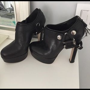 Miu Miu leather motorcycle booties