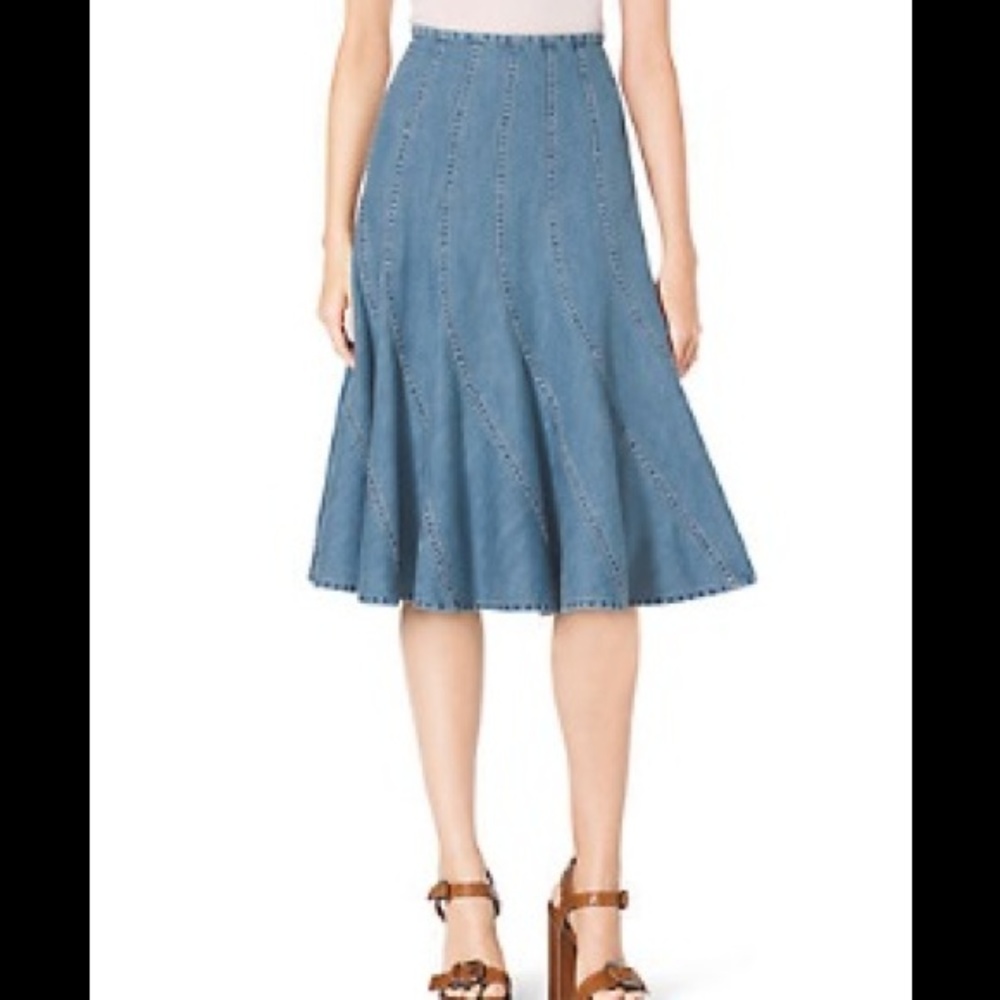 Michael Kors Denim Trumpet Skirt🌸 🌺💐 🌷 🌹