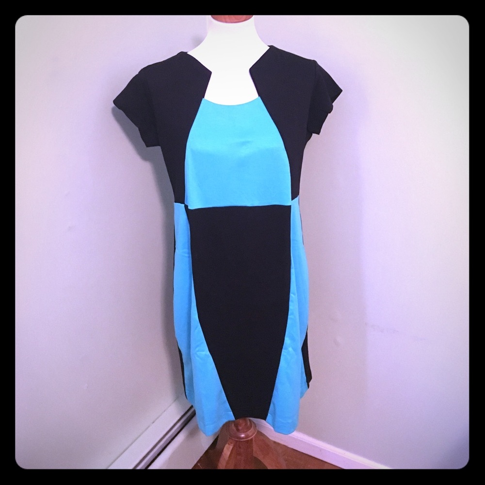 Black and blue dress