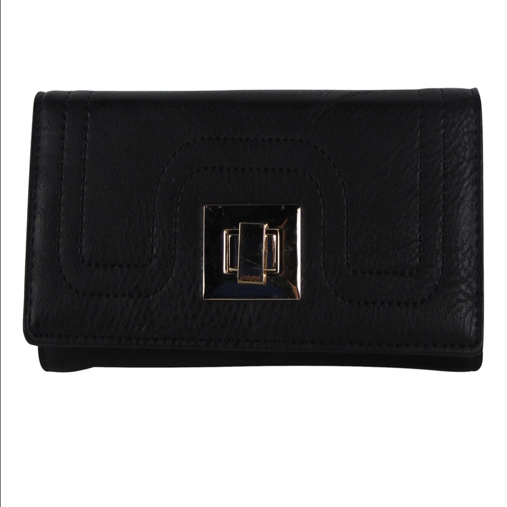 Black Plain Look Fashion Wallet