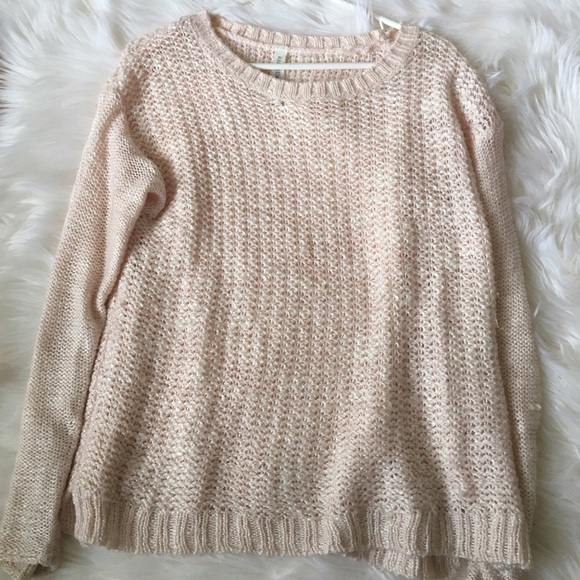 Aeropostale Sweaters - [ONE HOUR SALE]💫⚪️ Pearly Pink,White Knit Sweater