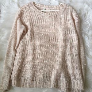 [ONE HOUR SALE]💫⚪️ Pearly Pink,White Knit Sweater