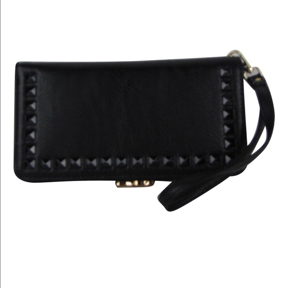 Black Studded Look Fashion Wallet