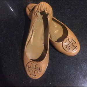 Tory Burch Brown Leather Reva Flat 9