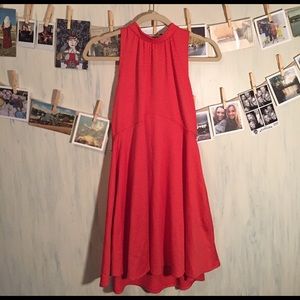 Free People orange high neck A-line