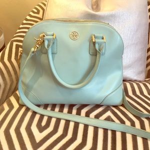 Tory Burch Robinson Dome Satchel in Mint Green
