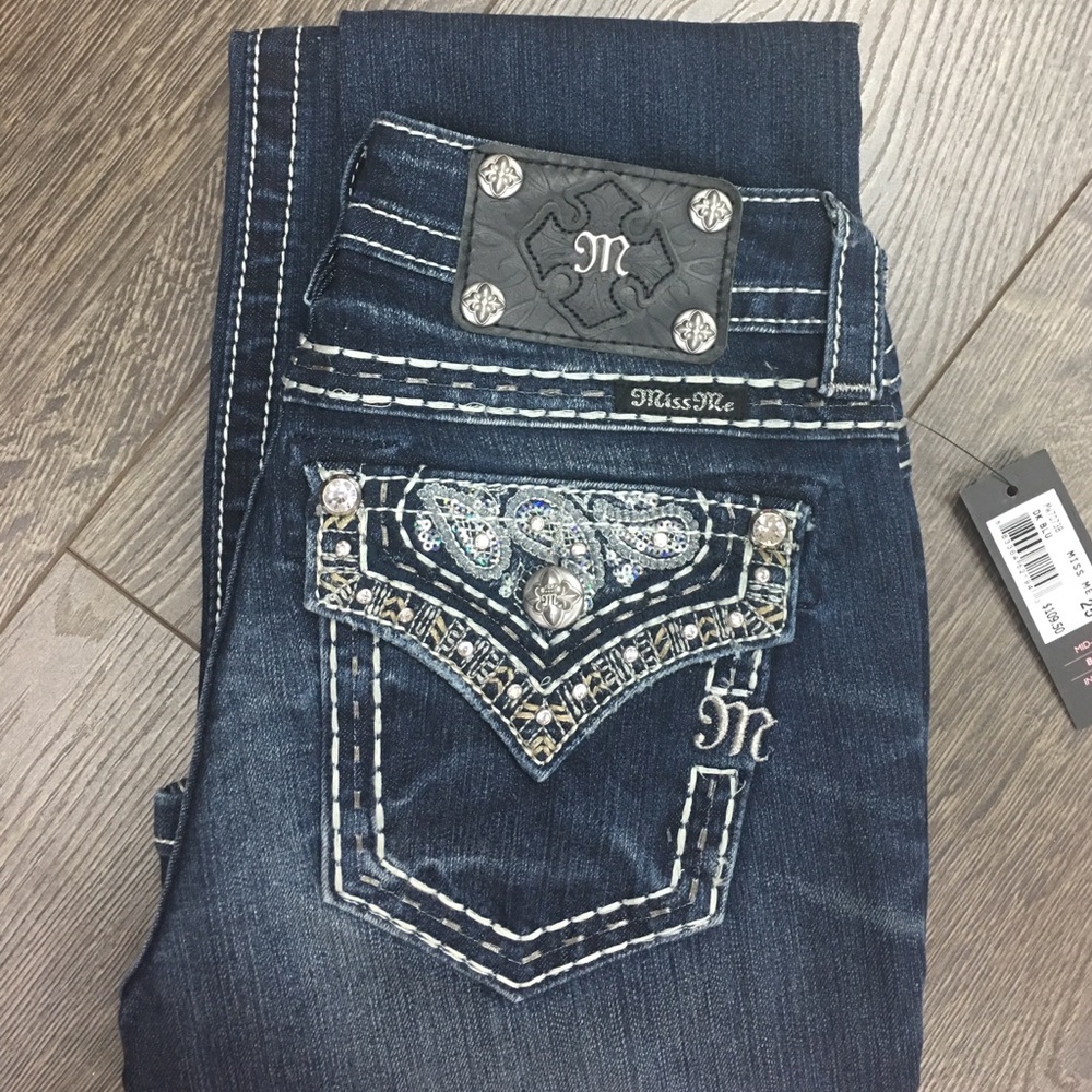 NWT MISS ME Mid rise boot cut jeans