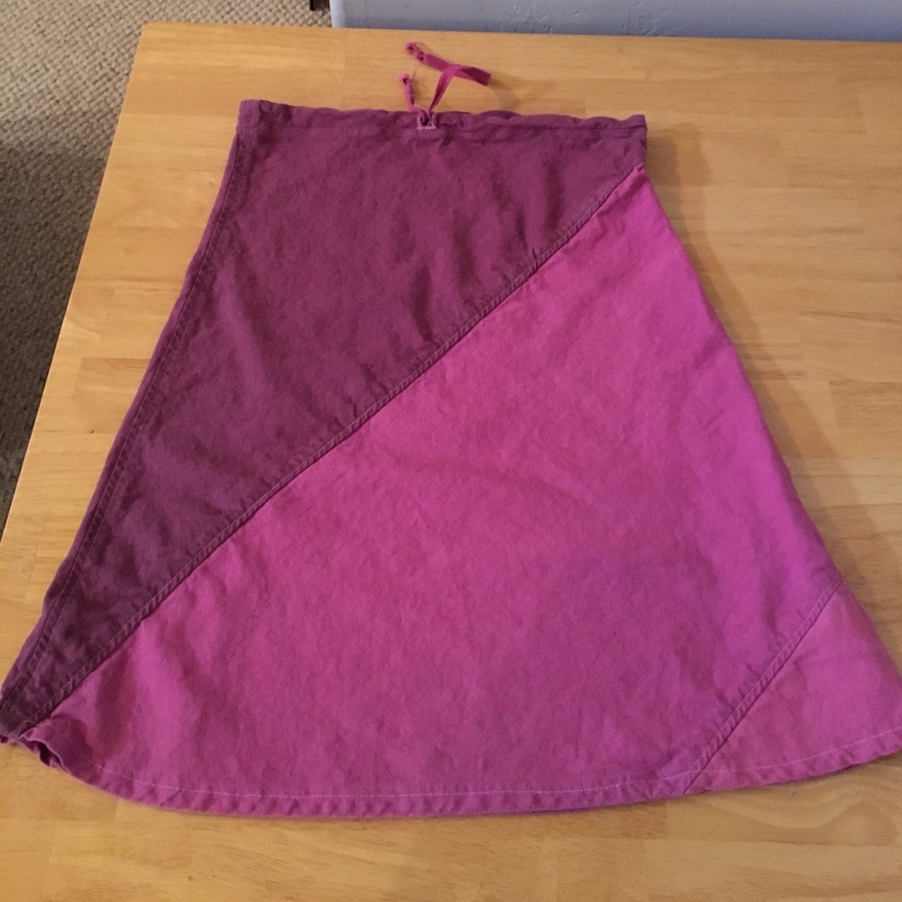Two Tone Pink Hemp Skirt