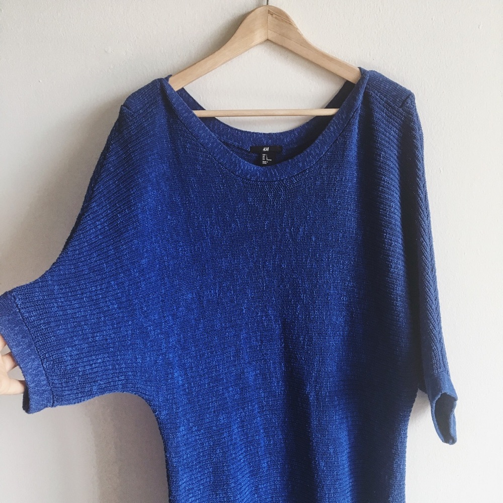 H&M Cobalt Blue Sweater Knit Dress