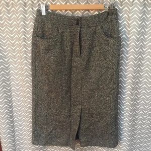 Vintage Talbots high waisted tweed skirt 6