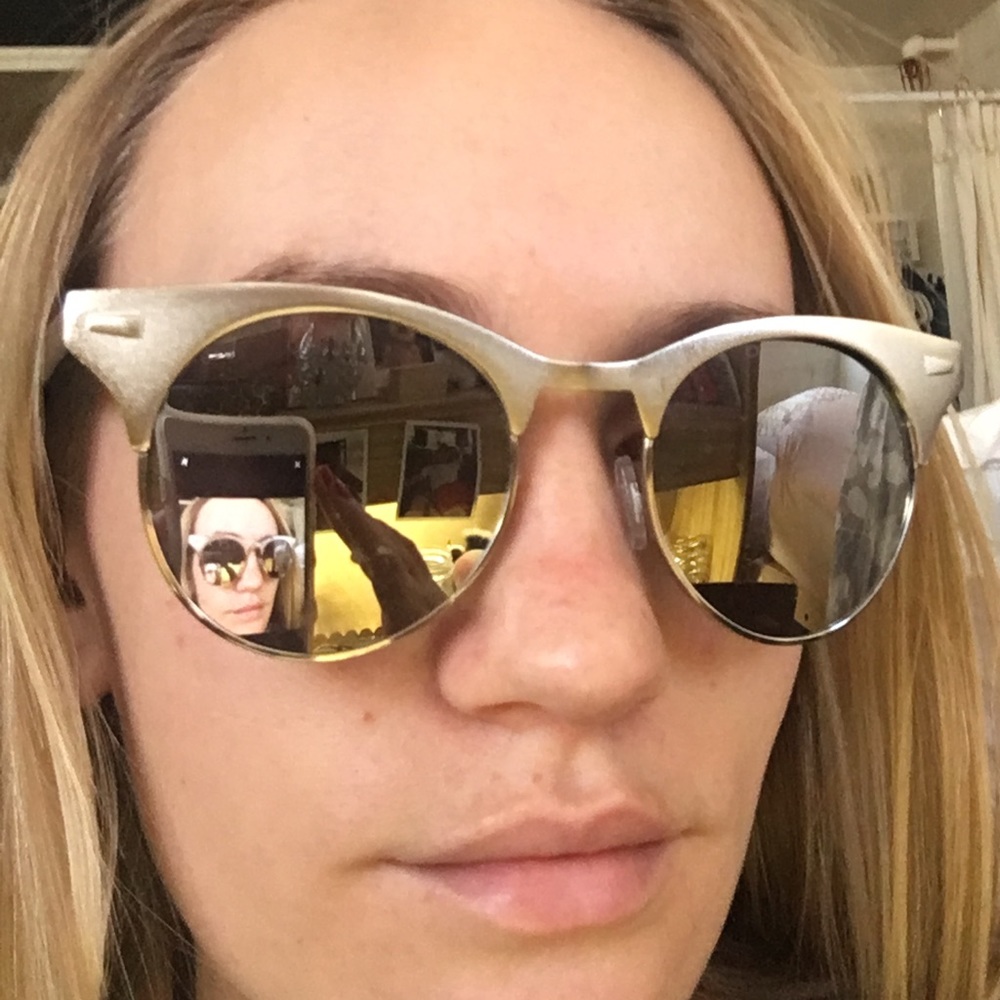 Silver mirrored sunglasses