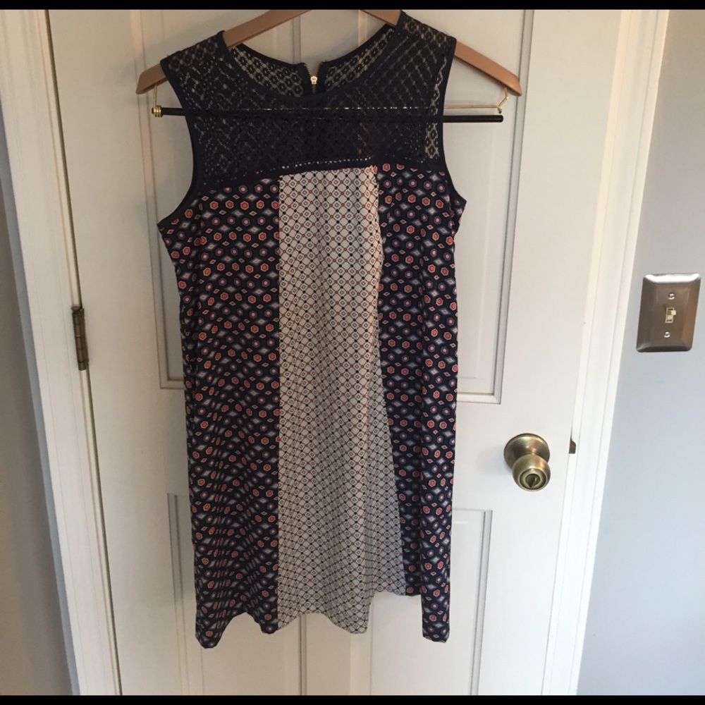 Navy & pink dress