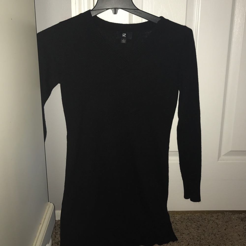 Long black sweater