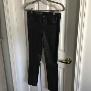 Leather-liked jeans
