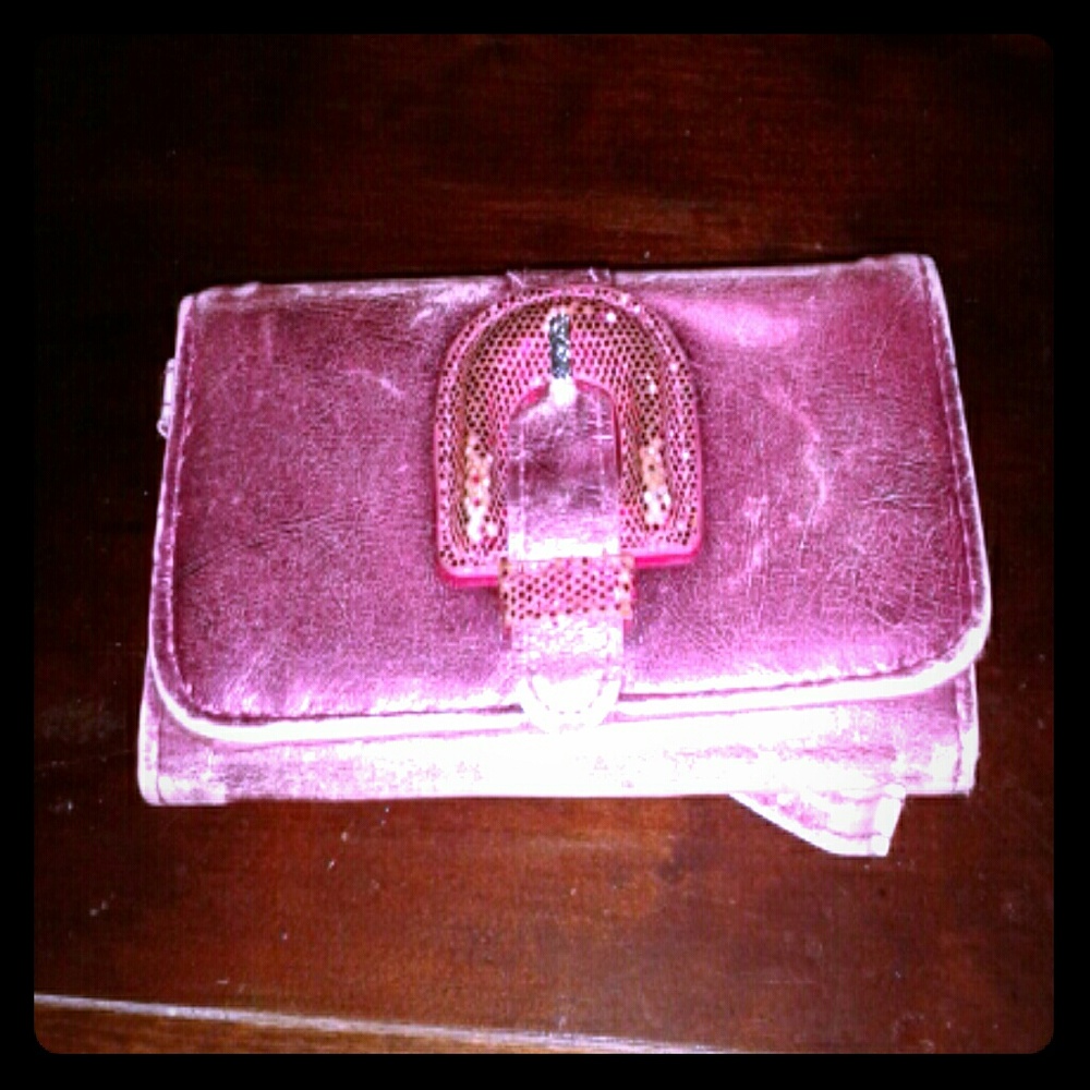 A pink wallet
