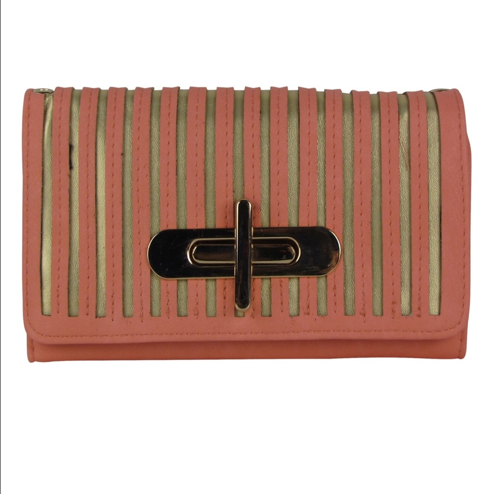 Orange Striped Look Fashion Wallet