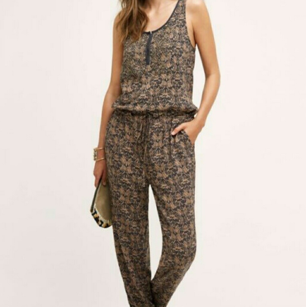 Anthropologie Chione Jumpsuit BY Tiny Brown Motif