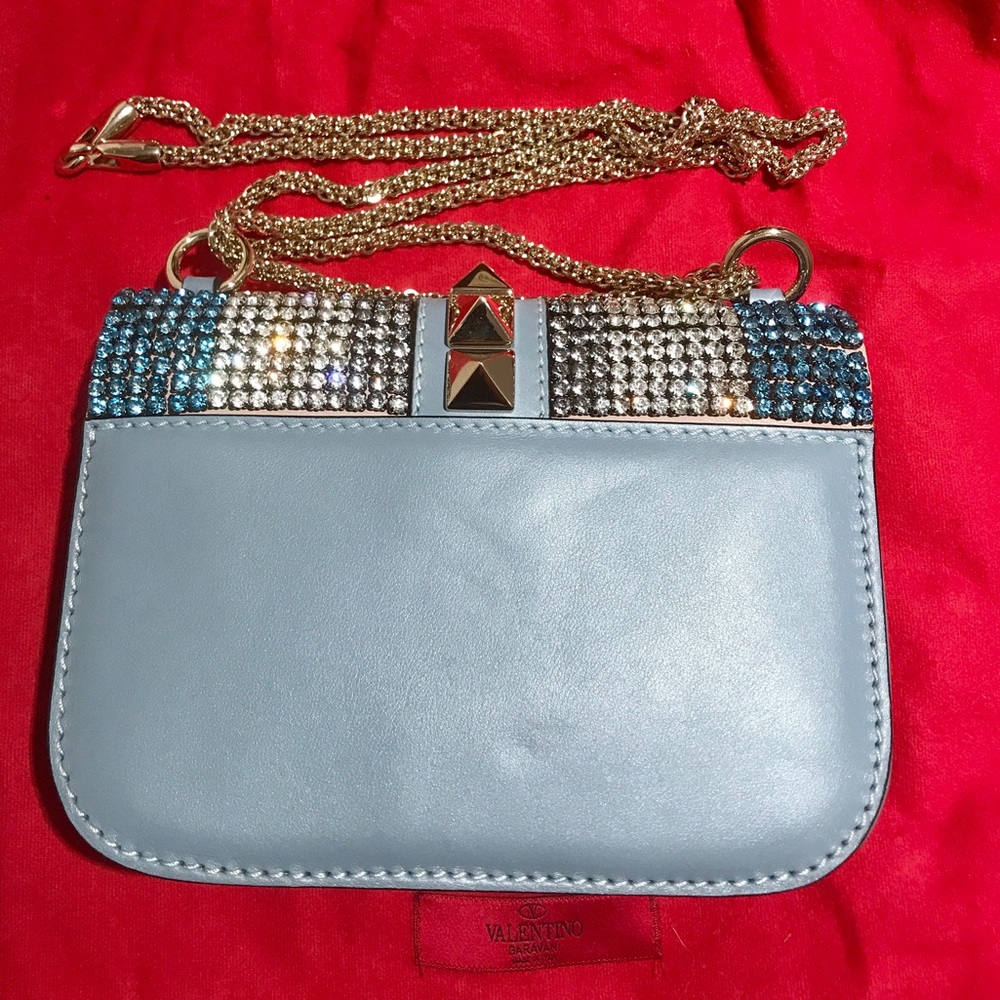 SOLD ✅ Valentino Glitter Small Lock Shoulder Bag - Picture 8 of 8