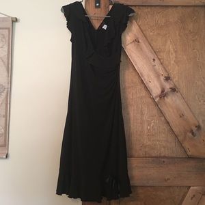 Little black dress with ruffle detail