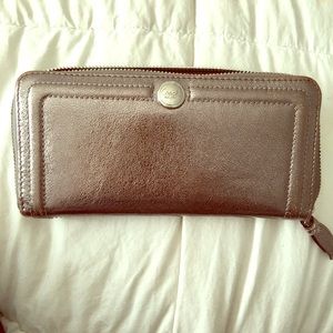 Genuine Coach Accordion Zip Wallet