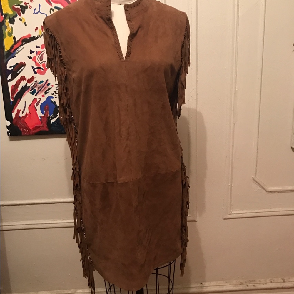 Walter Baker Suede Fringe Dress