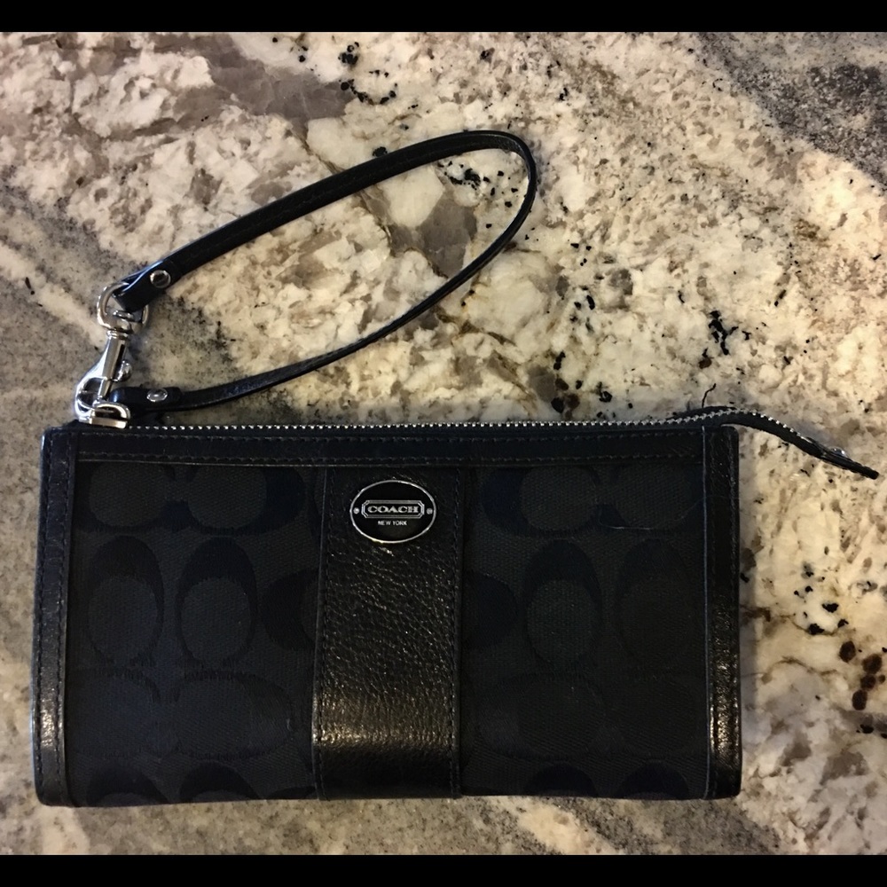 Original Coach black satchel wallet