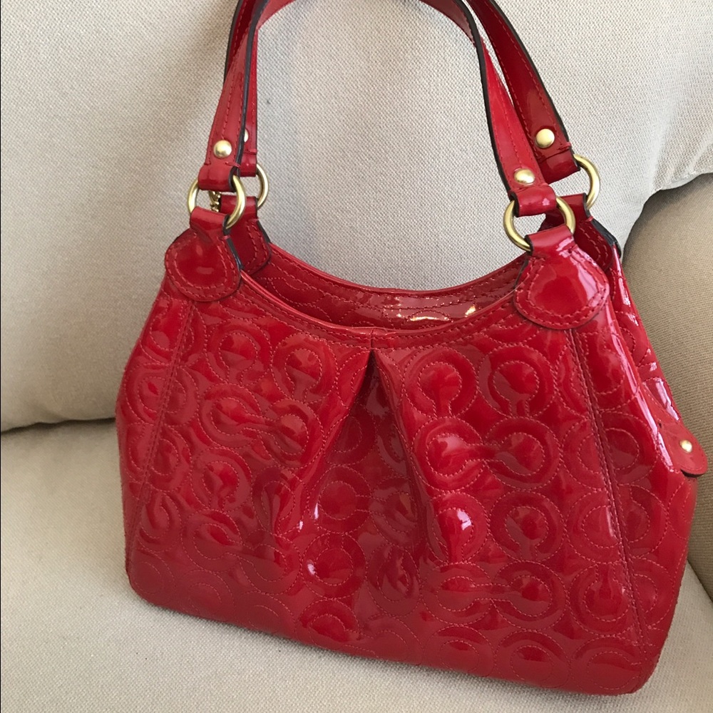 Coach Red Patent Mini Handbag