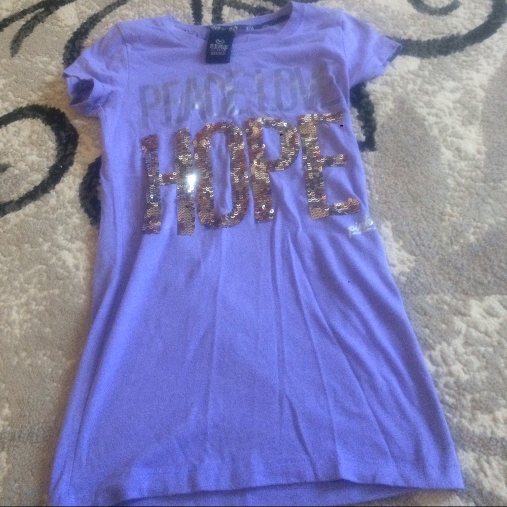 Xs purple bling shirt