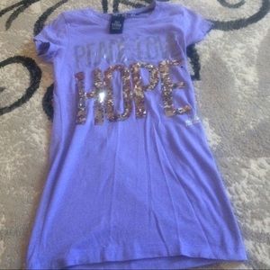 Xs purple bling shirt