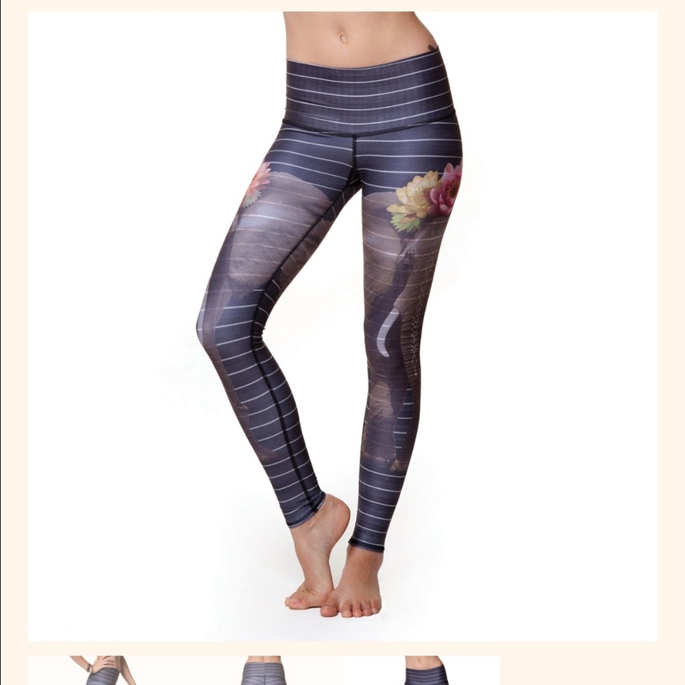 Teeki Legging. dark Gray and  white