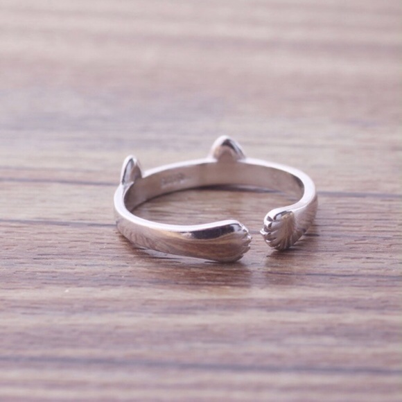 NEW 925 Sterling Silver Adjustable 🐱 Cat Ring - Picture 4 of 4