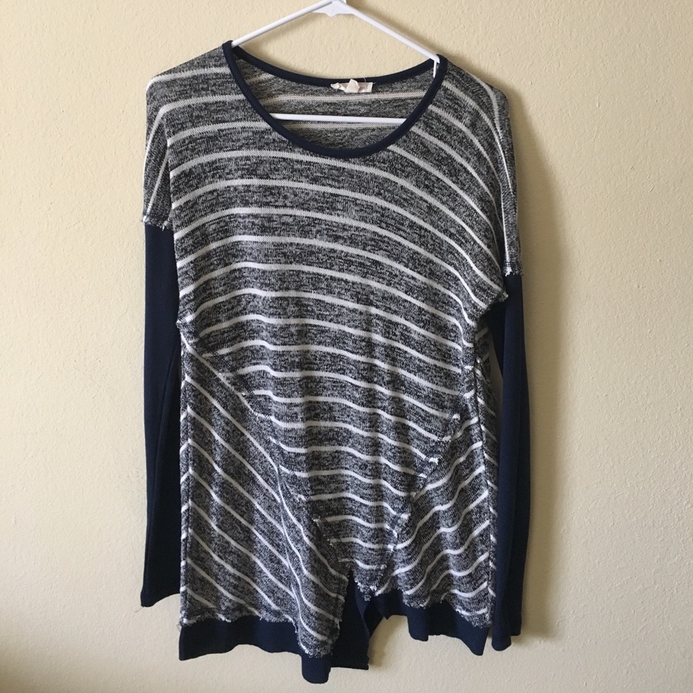 Striped Asymmetrical Knit Top ❣️