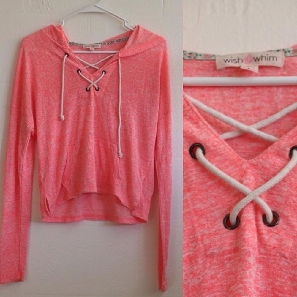 Pink tie front jacket,