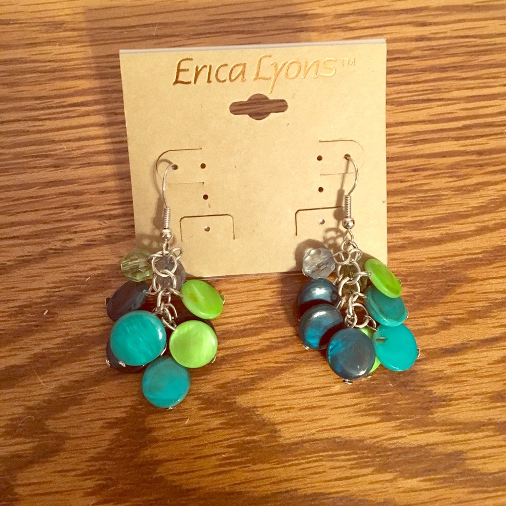 Blue & Green Dangle Earrings!