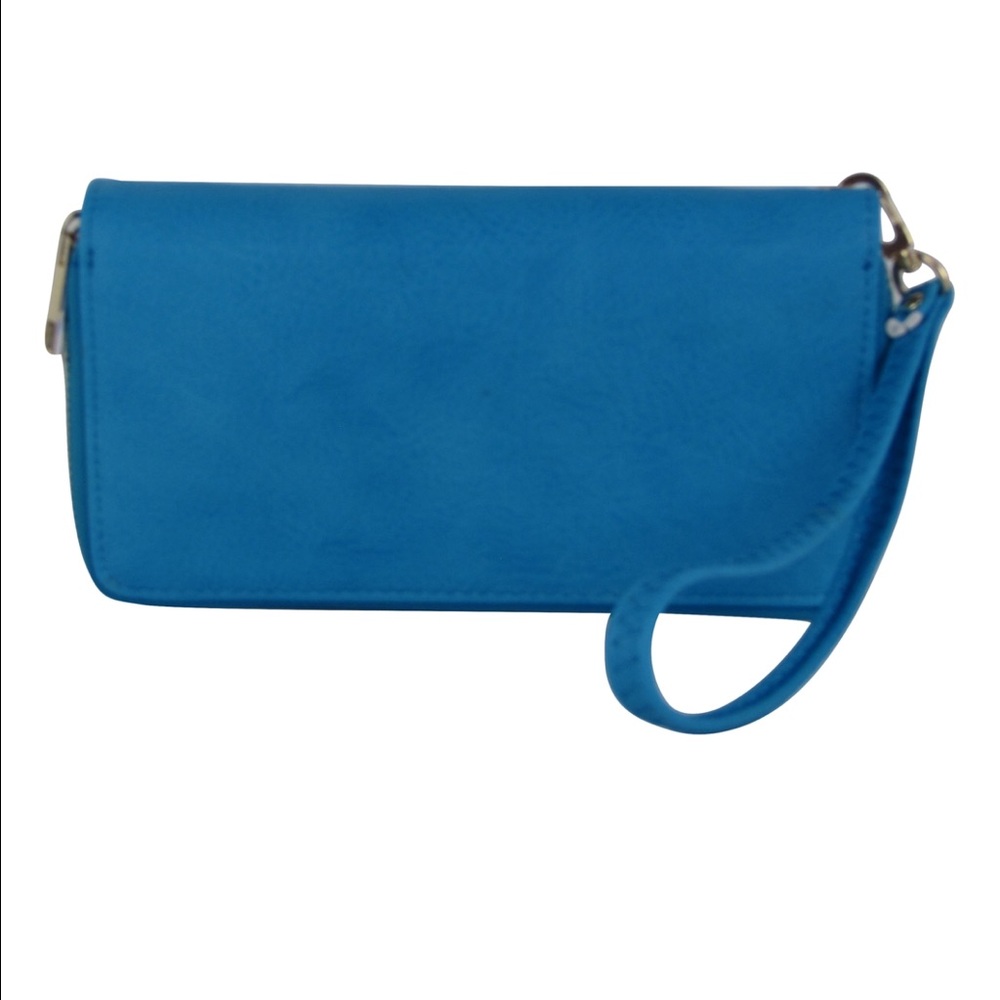 Blue Plain Look Fashion Wallet
