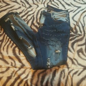 Stretch two-toned skinny jeans