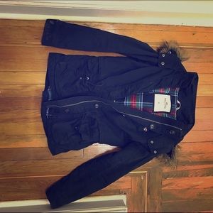 Dark Navy Blue Hollister Coat