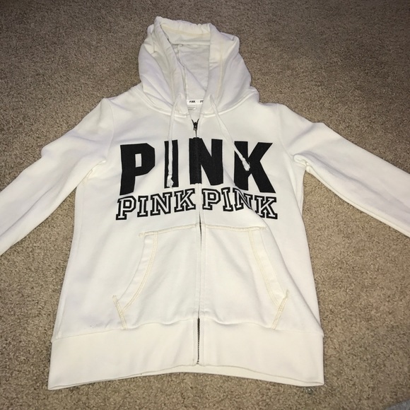 Pink sweatshirt zip up hoodie - Picture 2 of 2