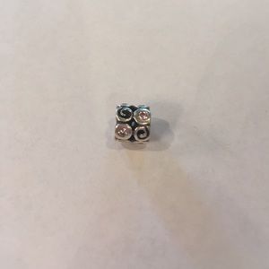 Pandora charm with pink diamond