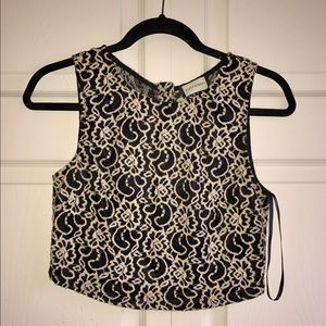 Black and Gold Crop Too Fifty Street