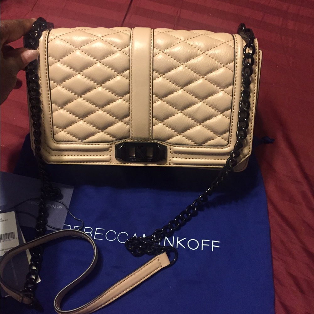 Rebecca Minkoff Love Crossbody with Black chain