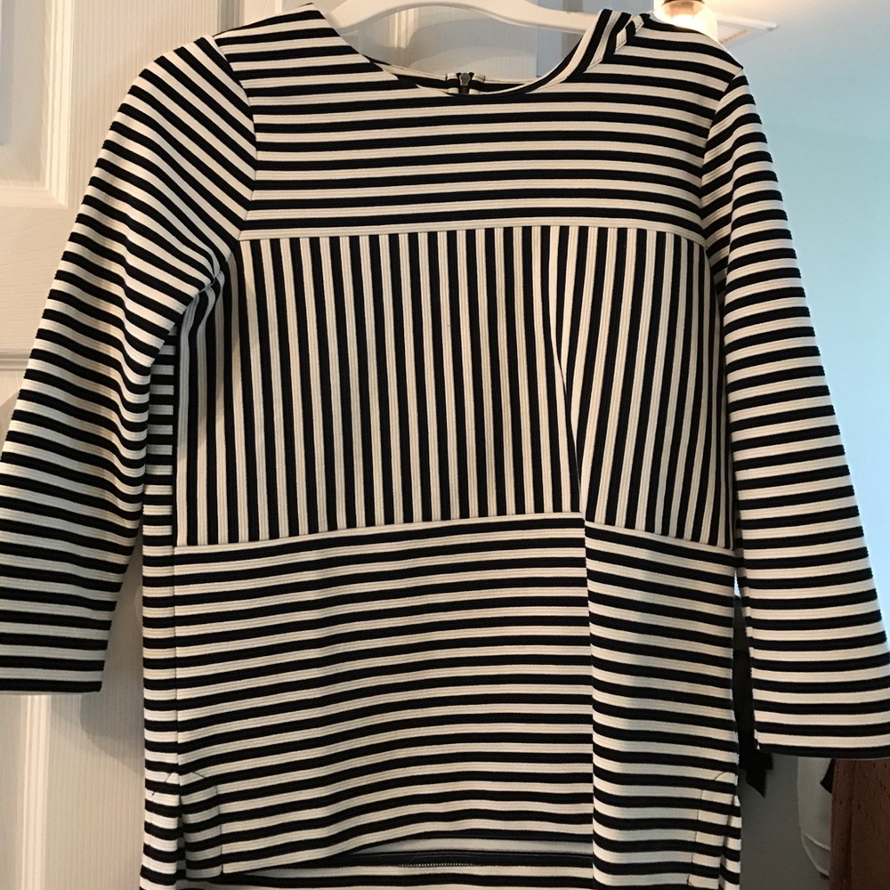 Striped thick material long sleeve made well shirt