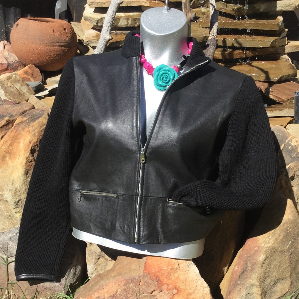Saguaro leather/sweater jacket S